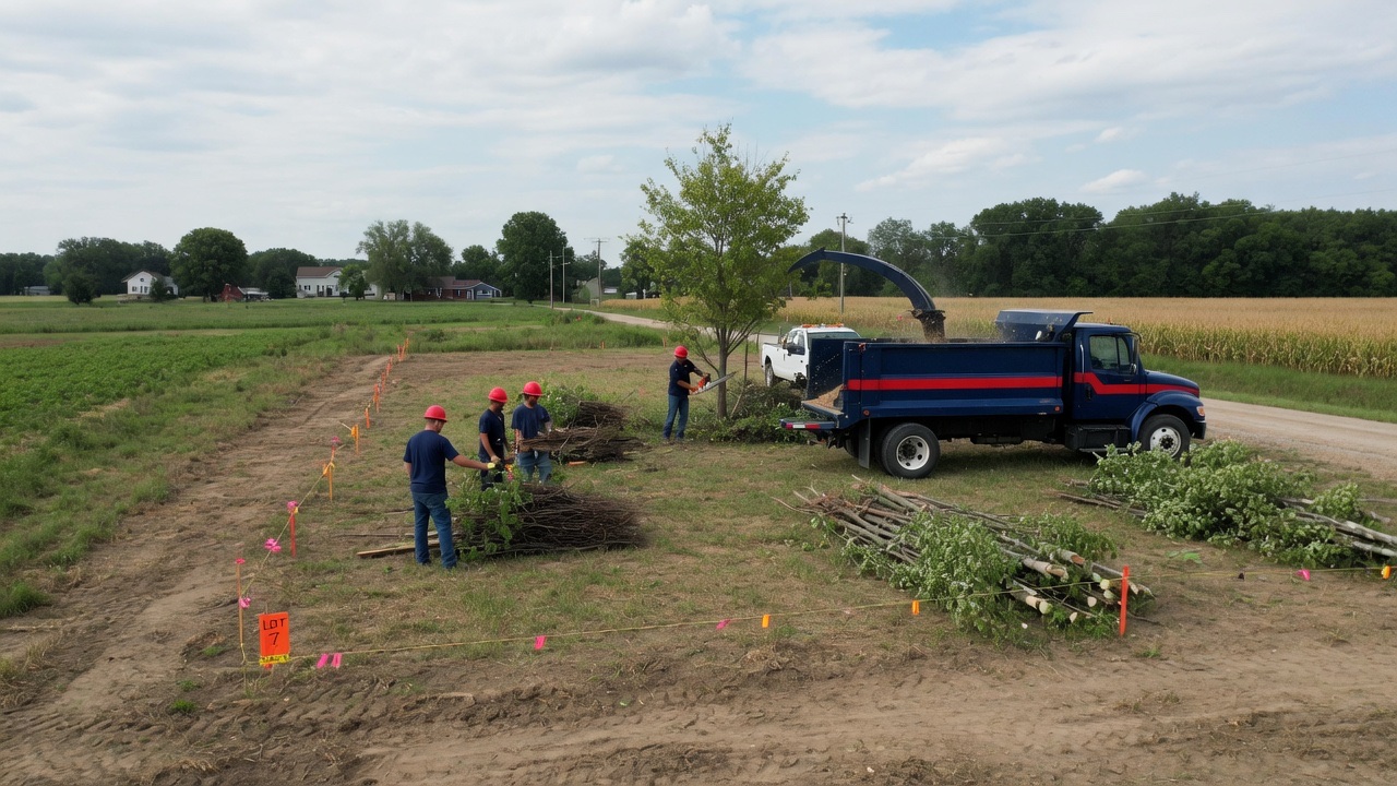 Lot prep for build — Selective clearing for a new home site